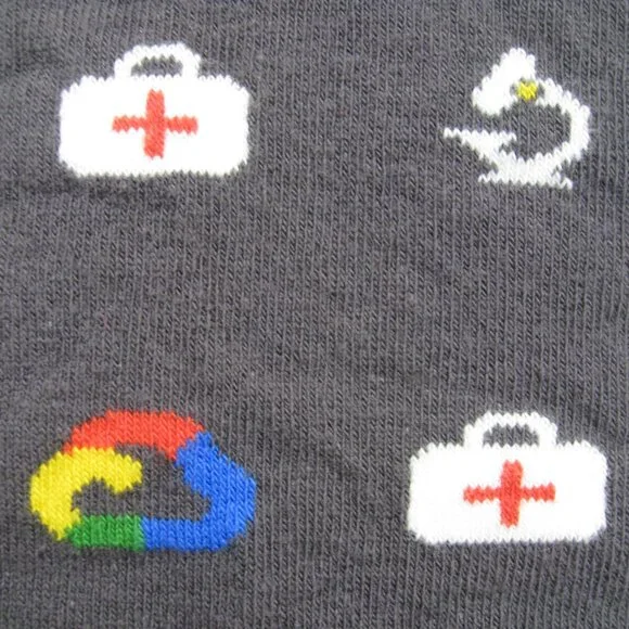 Google Cloud Healthcare & Life Sciences Swag Socks - Sock Club Cotton Crew NEW - Picture 8 of 8
